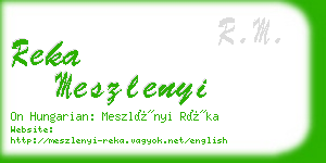 reka meszlenyi business card